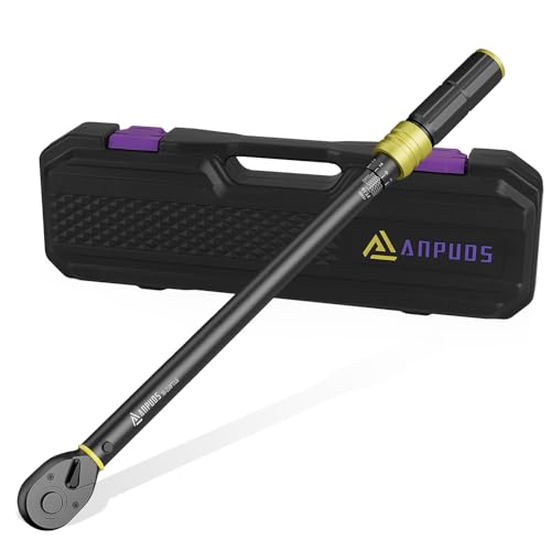ANPUDS 1/2-Inch Drive Click Torque Wrench, 30-250 Ft-Lb / 40.7-339 Nm | ±3% Accuracy, Heavy Duty, 72-Tooth Dual Direction Reversible Ratchet, Dual Scale, for Car, Truck, SUV, RV, Tractor & Towing - size: 30-250 ft-lb / 40.7-339 Nm