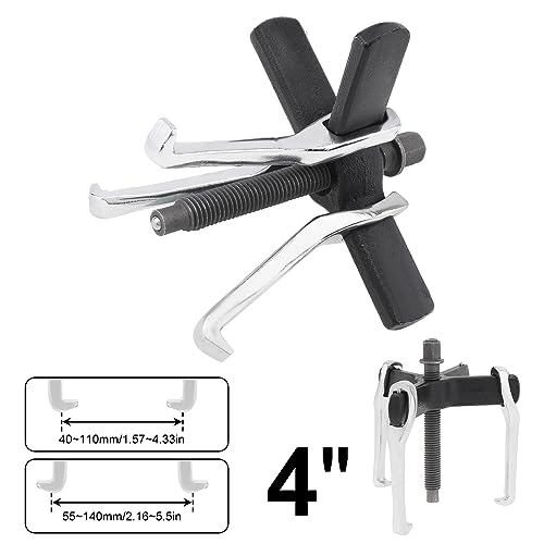 ChgImposs 4" 2 Jaw 3 Jaw Gear Puller, Adjustable Bearing Puller, Reversible Removal Tool for Internal External Pulling, Puller Tool for Removal of Pulleys Flywheels Bearings Gears - size: 4 Inch