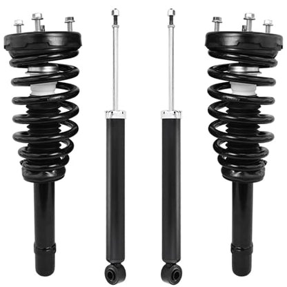 Detroit Axle - Struts Shocks for 2006 2007 2008 2009 2010 Hyundai Sonata Azera, 2 Front Struts with Coil Springs 2 Rear Shock Absorbers Replacement Suspension Kit - size: 4AQ47271-V1/ strut shock kit