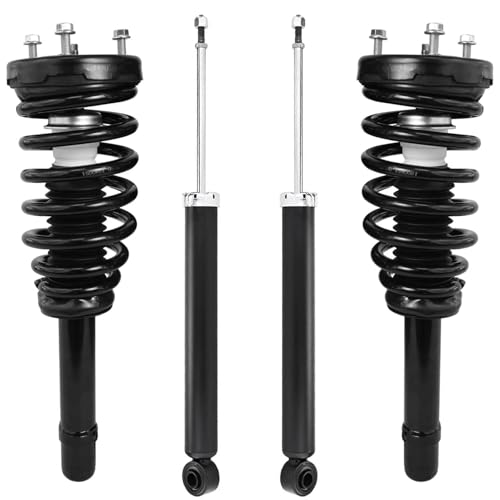 Detroit Axle - Struts Shocks for 2006 2007 2008 2009 2010 Hyundai Sonata Azera, 2 Front Struts with Coil Springs 2 Rear Shock Absorbers Replacement Suspension Kit - size: 4AQ47271-V1/ strut shock kit