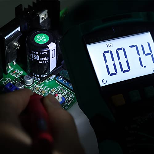 Xin Tester Digital Multimeter TRMS 6000 Counts Ohm Volt Amp Test AC DC Voltmeter Auto Ranging Continuity Test Diode Voltage Tester Duty-Cycle Capacitance Temperature for Automotive