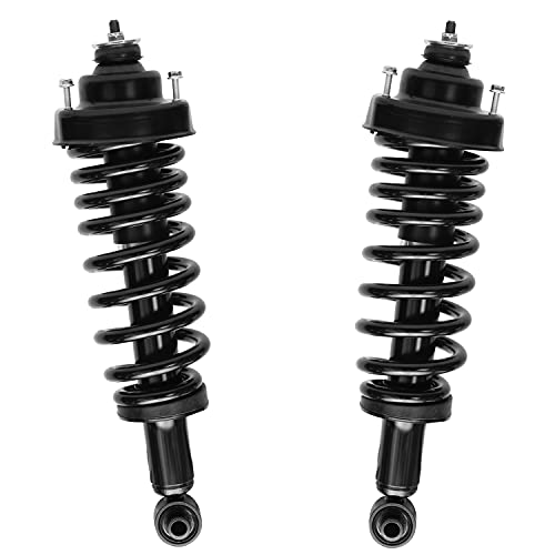Detroit Axle - Rear Struts for 2002-2005 Ford Explorer Mercury Mountaineer 2 Complete Struts with Coil Spring Assembly 2003 2004 Replacement Suspension Quick Install Ready Strut Shock - size: 171322 x2/PAIR