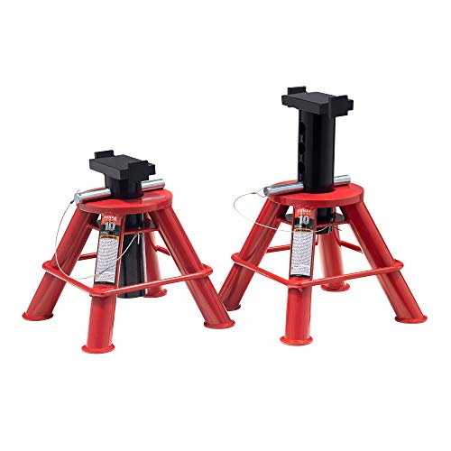SUNEX TOOLS 1210 10-Ton Low Height Pin Type Jack Stands, Pair - style: 10 Ton