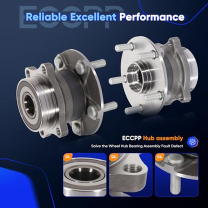 ECCPP 2-Piece 512536 Wheel Hub Bearing for Subaru Outback 2015-2021 | for Subaru Legacy 2015-2021 5 lugs w/ABS Sensor Pre-Greased Sealed - size: 512536*2