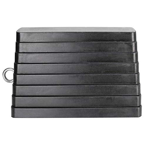 Extreme Max 5001.5775 Heavy-Duty Rubber Wheel Chock with Eyebolt - Each