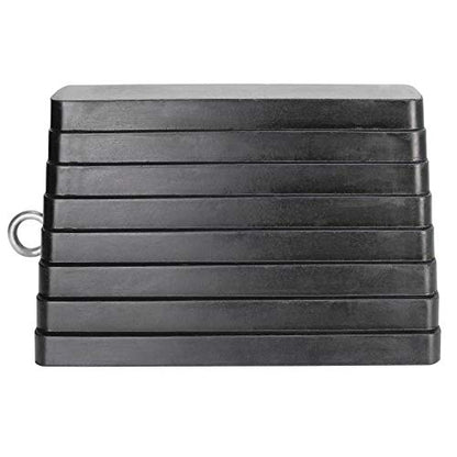 Extreme Max 5001.5775 Heavy-Duty Rubber Wheel Chock with Eyebolt - Each