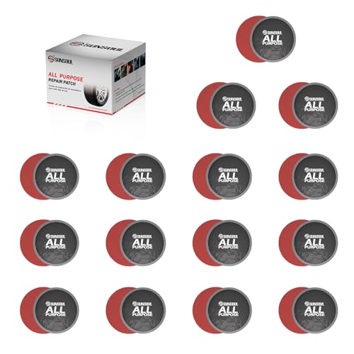 SUNSOUL 30Pcs Heavy Duty Tire Patches, 3-1/8"(79mm) Tire Repair Patches | 3 Size Options, Inner Tubes & Tubeless Tires, Round Patches, Tight Vulcanized Seal, Fits Car, Truck, Motorcycle & Bike - size: SGR79-30pcs