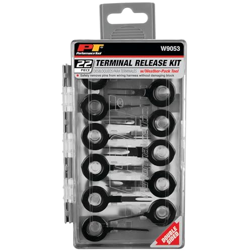 Performance Tool W9053 22 pc. Quick Release Terminal Release Kit With Weather Pack Tool & 2 Sided Flip Storage Case - style: 22pc Terminal Release Kit