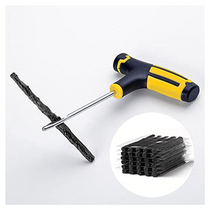 OFBAND 30PCS 4" Car Heavy Duty Tire Plugs,Black Tire Repair Plugs with Strong Viscosity for Fixing Flat Tire,Universal Rubber Tire Plug Kit Fits Car Truck SUV Motorcycle with Tubeless Tire