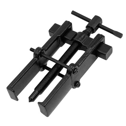 4" 2-Jaw Gear Puller, Adjustable Carbon Steel Flywheel Remover Bearing Gear Puller, Two Claws Separate Lifting Device Pump Removal Tool for Bearings Pulleys Flywheels (Black) - color: Black