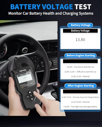 Car OBD2 Scanner, FIRSTOOL OBD2 Scanner Diagnostic Code Reader Tool with I/M Readiness, Battery Tester, Check Engine Light with Reset, OBDII/EOBD Car Diagnostic Scanner for All Vehicles After 1996