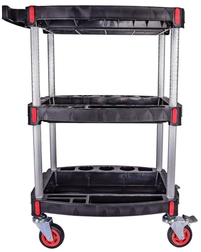 JEGS 81444 Professional Detailing Cart 36.25 in. H x 26 in. L x 19.25 in. W Incl