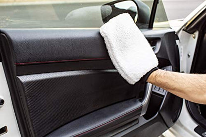 Meguiar's X3002 Microfiber Wash Mitt,Super-Thick,Reusable Wash Mitt for Ultimate Finish,Safe on Clear Coats,Leaving You with A Show Car Finish,(Pack of 6) - size: 6 Count, style: Microfiber Wash Mitt