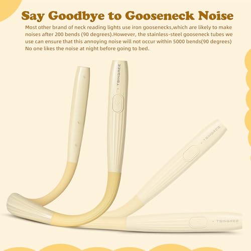 Upgraded Book Light, Neck Reading Lamp,USB Rechargeable, 3 Colors & 3 Brightness Adjustable, Auto-Off Timer, Neck Light for Reading in Bed, Long Lasting, Perfect for Repairing, Knitting. - color: Cheese yellow