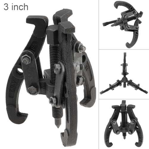 ChgImposs Multifunction Standard Carbon Steel 2 Jaw / 3 Jaw Bearing Puller with 4 Single Hole Claw Pullers for Car/Mechanical Repairing (3 Inch) - size: 3 Inch