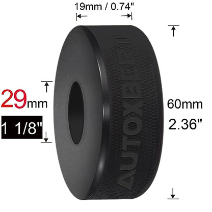 Bottle Jack Pad Adapter Rubber 29mm 1 1/8“ Hole Dia Recess On Bottom Jacking Point for 5-6 Ton Bottle Jacks Lift Car Damage Protection Universal - size: 29MM