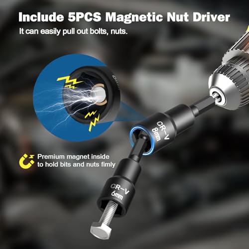 VANPO Torque Screwdriver Set 10-60 in-lb, 99-Piece Torque Driver Kit | with T-Bar & 1/4" Quick-Change Adapter, Adjustable for Scope Mounting, Bicycle & Electronics Maintenance - size: 10-60 in.lb