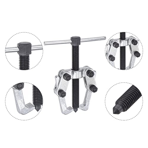 uxcell 2.36" 2-Jaw Gear Puller for Bearings, Pulleys Remove, High Carbon Steel Separate Lifting Device - size: 10mm - 40mm
