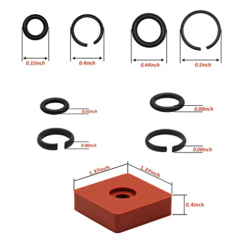 (5+5 Sets) 3/8" & 1/2" Impact Wrench Retainer Rings with O-ring, Fit For Electric/Pneumatic Wrench, Including Anvil Retaining Ring Install Tool - size: 5+5 Sets 1/2"&3/8" Retainer Rings w/ O-Ring & Tool
