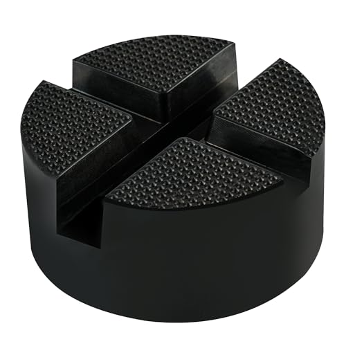 Floor Jack pad,Car Pinch Weld Jack Pad Adapter Upgraded Universal X-Slot Rubber Pad Frame Rail Adapter 1Pack (Size 3.9in Wide * 1.9in Thick)