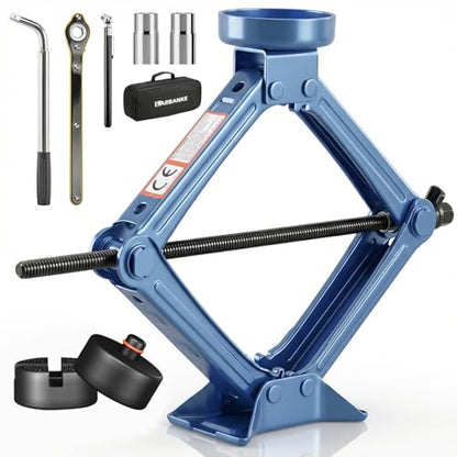 LARBANKE 2.5T Car Scissor Jack Kit, Tesla & Universal Pad, 4-15.75 in