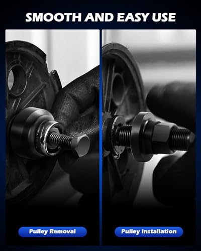 Orion Motor Tech Power Steering Pump Pulley Puller/Installer Tool Set, Pump Pulley Remover Installer Tools Compatible with Ford, GM, and Chrysler Vehicles | Pump Pulley Remover Installer Tools Compatible with Ford, GM, and Chrysler Vehicles, Blue Case - c