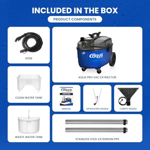 Portable Carpet Cleaner Extractor Cleaning Vacuum Machine - Powerful/Lightweight/Perfect for Mobile Auto Detailing | Car Detail/Upholstery/Home/Clean Spot/Tool/Supply/Shampooer/Spotter by Aqua Pro Vac