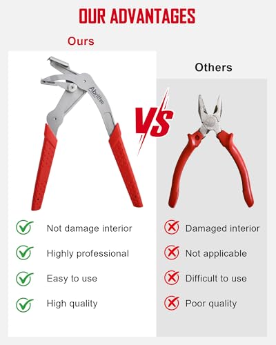 Car Clip Pliers, Professional Auto Clip Removal Pliers Tool, Panel Clip Removal Tool for Automotive Plastic Fasteners, Push Pin & Door Trim Disassembly Without Damage