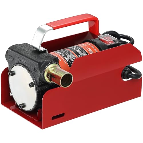 VEVOR Diesel Fuel Transfer Pump Kit, 12V 10 GPM DC with Automatic Shut-off Nozzle and Hose, Portable Electric Self-Priming Fuel Extractor Pump, for Diesel, Kerosene, Machine Oil, and Transformer Oil - size: 12V 10GPM