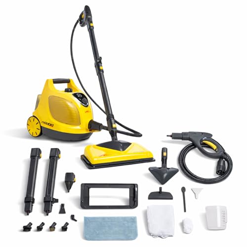 Vapamore MR-100 Primo Steam Cleaner & Steam Mop for Chemical-Free Cleaning | Steam cleaner, steam mop & steamer for cleaning; 220°F chemical-free steam; 60-min runtime; 20 tools; lifetime warranty