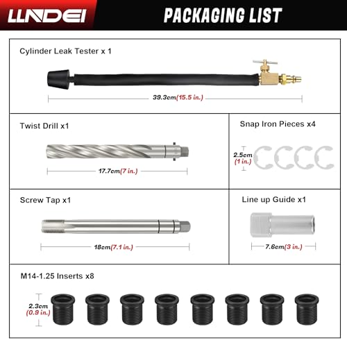 LLNDEI Spark Plug Thread Repair Kit, 38900 Two Valve Ford Triton Tool