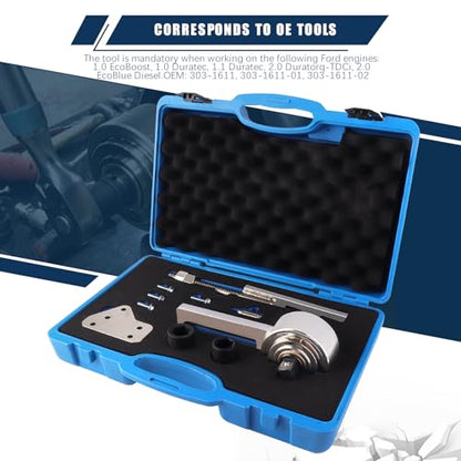 1:5 Torque Multiplier Set for Ford 1.0/1.1 EcoBoost & Duratec Engines, 21mm/24mm Sockets, Crankshaft Pulley Bolt Tool, Compatible with OEM 303-1611/303-1611-01/303-1611-02