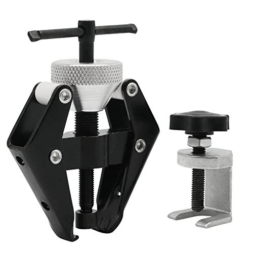 Wiper Arm Puller and Battery Terminal Removal Tool，Windshield Wiper Arm Removal Tool | Heat-treated steel kit for tapered-spline wiper arms, battery clamps and select bearings; compact puller has 6-28 mm jaw