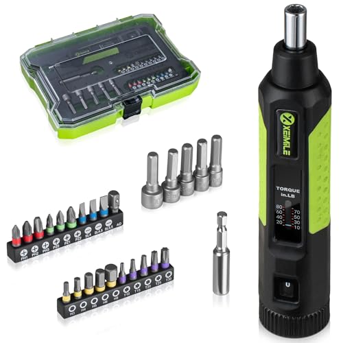 27Pcs Torque Screwdriver, 10-80In-lb for Maintenance, Gunsmithing | 1/4" Drive Torque Wrench Set, Inch Pound Torque Screwdriver with S2 Bits, Extension Bar for DIY, Bike Repairing, Gunsmith - size: 27Pcs
