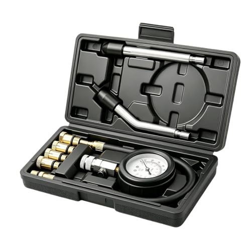 Cylinder Compression Tester 300 Psi Quick Connection | Engine Compression Tester Kit for Car Truck Sedan Pickup Truck Trailer RV Motorcycle