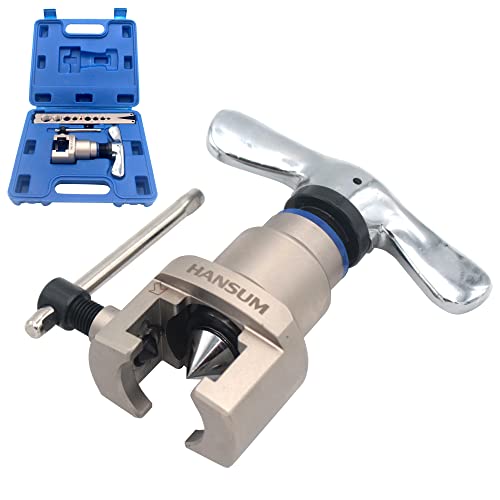 HANSUM Brake Line Flaring Tool Kit Swaging HVAC Pipe Expander Repair Eccentric Cone Refrigeration for Brass Copper Tube 45 Degree (Brake Flaring Tool) - color: Brake Flaring Tool