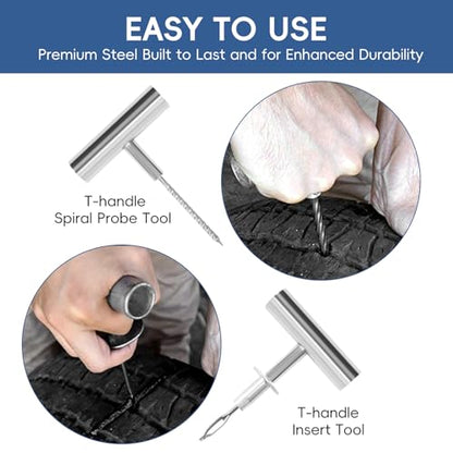 PINKJOY 36 Pcs Tire Plug Kit, Heavy Duty Tire Repair Kit for Car, Motorcycle, ATV, Jeep, Truck, Tractor Flat Tire Puncture Repair Tools - size: 36 PCS