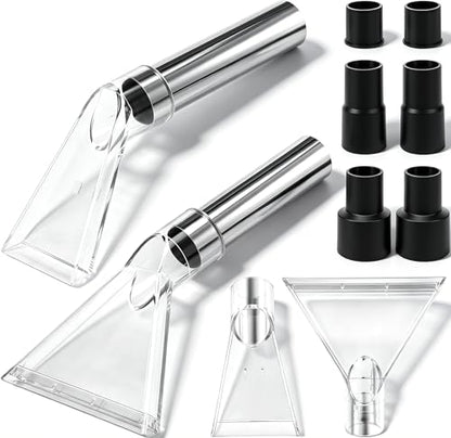 2 Set Universal Clear Wet Dry Vac Attachments, Compatible with Shop-VacBrand Extractor, Clear Squeegee Head for 1-1/4" 1-7/8" 2-1/2" Hoses, Carpet Cleaner and Car Detailing Kit - style: 2set