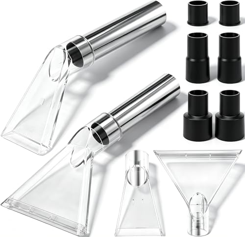 2 Set Universal Clear Wet Dry Vac Attachments, Compatible with Shop-VacBrand Extractor, Clear Squeegee Head for 1-1/4" 1-7/8" 2-1/2" Hoses, Carpet Cleaner and Car Detailing Kit - style: 2set