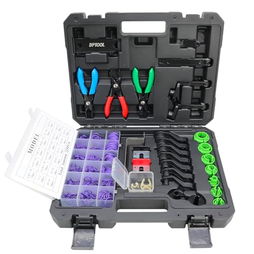DPTOOL 29pcs Master Quick Disconnect Tool Set | Fuel Line Disconnect and Removal Tool for A/C, Fuel and Transmission Cooler Lines with AC Disconnect Pliers and O Seal Kit