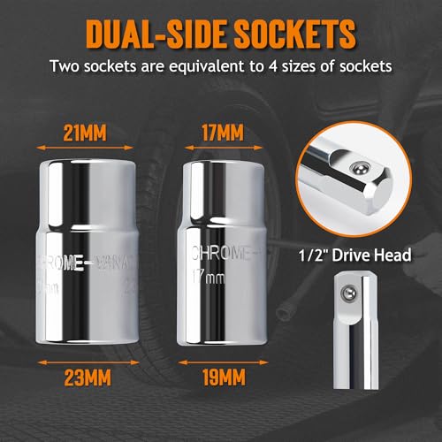 TONDA Jack Stands 3 Ton and Extended Lug Wrench
