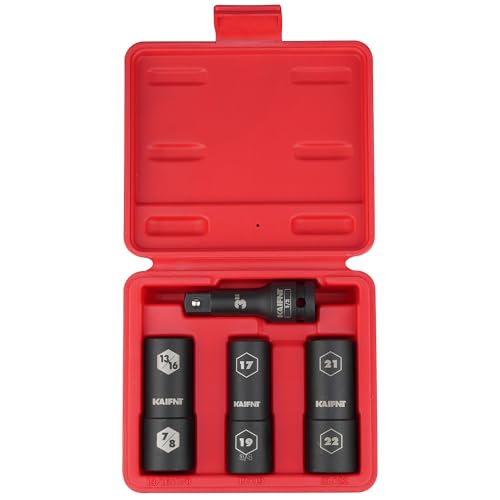 K232 Extra Thin Wall Impact Flip Socket Set, Lug Nut Sockets, 1/2-Inch Drive, 4-Piece - size: Regular sizes