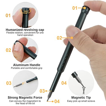 Precision Screwdriver Set, 46 in 1 Mini Screwdrivers, Screwdriver Bit Sets, Multifunction Precision Screwdriver Kit, Repair Tool Kit for Electronics, Computer, Eyeglass, Phone, Watch