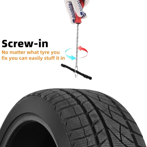 150 Pack Tire Repair Strings, 4 Inch Automotive Tool Tire Repair Plugs, Rubber Tire Patch Plug Tubeless Tire Sealant for Car, RV, SUV, ATV, Motorcycle, Truck,Tractor