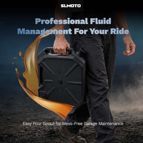 SLMOTO Motorcycle Oil Drain Pan Fit for ATV UTV Honda Suzuki Yamaha Black - size: 7.5L Balck