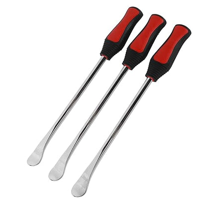 Motorcycle Bikes Tire Spoon Lever Kit, Protective Cover Valve Cores, Steel Spoon Set for Tire Changing Removal, Good Steel Polyurethane