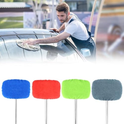 QWORK 20 Pack Car Care Microfiber Cloths, Windshield Cleaner Microfiber Pads Replacement Kit, Interior Auto Window Cleaner Washing Pads