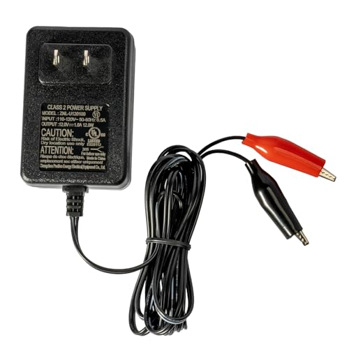 Universal Fully Automatic 12V Sealed Lead Acid Battery Charger SLA Maintainer Compatible with Bumper Cars Jeep Truck UTV SUV 12 Volt Battery Charger Crocodile Clip Charger
