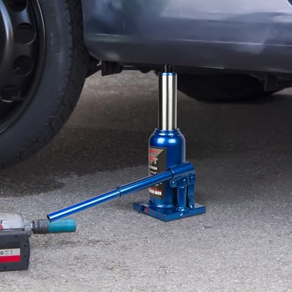12 Ton/26455 LBS Hydraulic Bottle Jack, Blue Car Jack, 7.87-15.4 Inch Lifting Range, Welded Bottle Jack for Car, Pickup, Truck, RV, Auto Repair