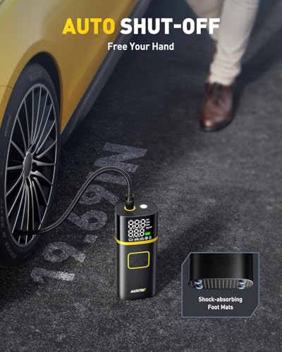 AUXITO Tire Inflator Portable Air Compressor - size: 5200mAh